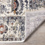 Serene Cream Blue Intricate Border Rug by Kalora Interiors