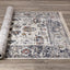 Serene Cream Blue Intricate Border Rug by Kalora Interiors