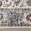 Serene Cream Blue Intricate Border Rug by Kalora Interiors