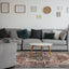 Serene Pink Cream Blue Elaborate Border Rug by Kalora Interiors