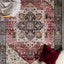 Serene Pink Cream Blue Elaborate Border Rug by Kalora Interiors