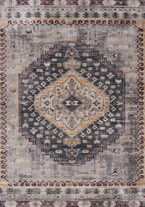 Sidra C115_2494 Grey Transitional Pattern Oriental Style Area Rug by Kalora Interiors