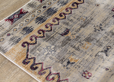 Sidra C115_2494 Grey Transitional Pattern Oriental Style Area Rug by Kalora Interiors