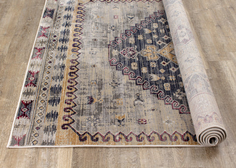 Sidra C115_2494 Grey Transitional Pattern Oriental Style Area Rug by Kalora Interiors