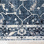 Sidra Distressed Blue Cream Border Rug by Kalora Interiors