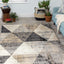 Siecle 16101_613 Cream Beige Triangles Area Rug by Novelle Home