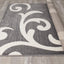 Siecle 16104_19 Grey Cream Zoom Swirl Area Rug by Novelle Home