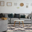 Soho Grey White Yellow Shaded Diamonds Rug by Kalora Interiors