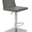 TIFFANY PISTON STOOL KENT BONDED LEATHER GREY 4