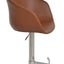 TRIBECA DINING SEAT PPM S HAZELNUT 502 33 T FOOTREST PISTON POLISHED S. STEEL Round Base2