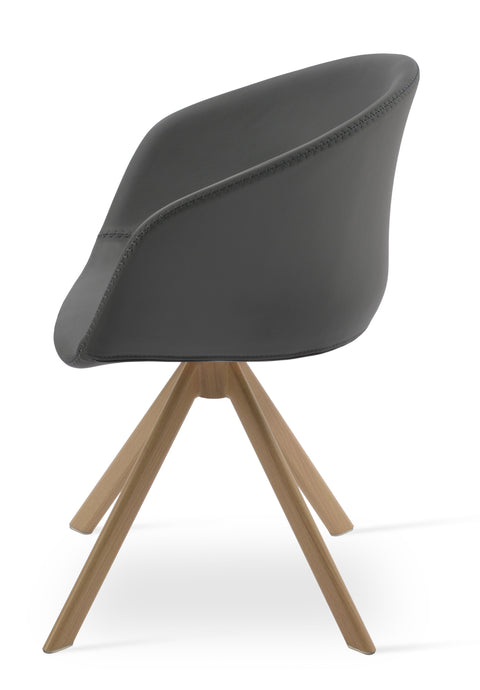 TRIBECA SWORD DININIG CHAIR NATURAL VENEER PPM GREY 2