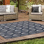 Vista Blue Cream Shell Shapes Indoor/Outdoor Rug by Kalora Interiors