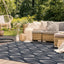 Vista Blue Cream Shell Shapes Indoor/Outdoor Rug by Kalora Interiors