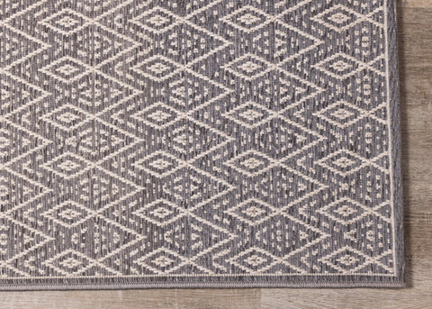Vista Grey Cream Tribal Indoor/Outdoor Rug by Kalora Interiors
