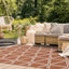 Bristol Orange White Geometric Triangle Rug by Kalora Interiors