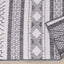 Bristol Reversible Grey White Striped Pattern Outdoor Rug by Kalora Interiors