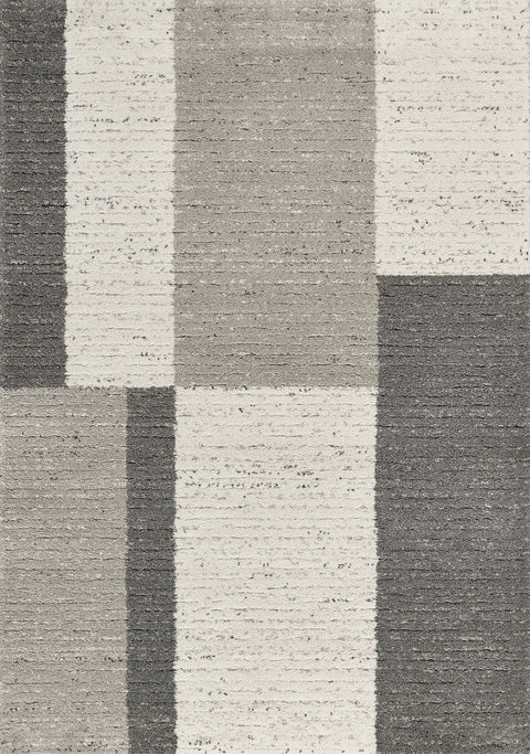 Ravine Cream Grey Rectangles Rug by Kalora Interiors