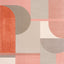 Belle Pink Grey Cream Multi-Geometric Pattern Plush Rug by Kalora Interiors