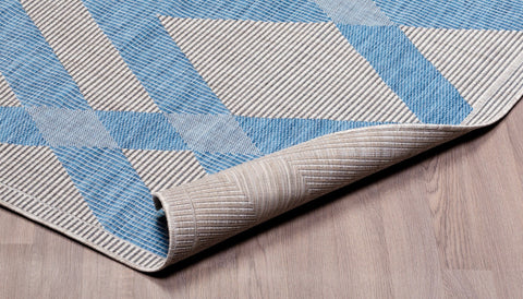Carnival CAR-2005-GRYBLU Indoor-Outdoor Polypropylene Light Grey Blue Area Rug By Viana Inc