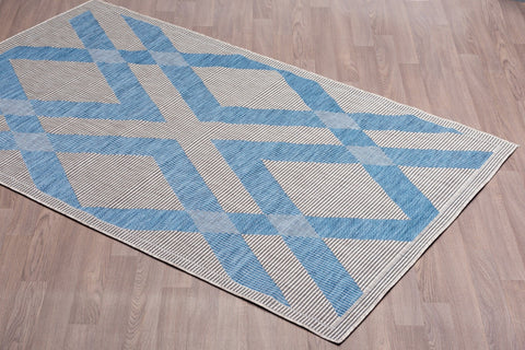 Carnival CAR-2005-GRYBLU Indoor-Outdoor Polypropylene Light Grey Blue Area Rug By Viana Inc