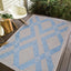 Carnival CAR-2005-GRYBLU Indoor-Outdoor Polypropylene Light Grey Blue Area Rug By Viana Inc