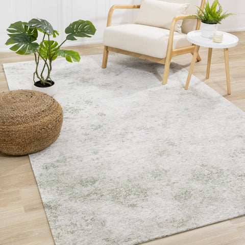 Cathedral Mint Green Distressed Area Rug by Kalora Interiors
