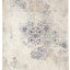 Sparx Distressed Navy Blue Beige Grey Washable Transitional Rug by Viana