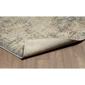 Charisma CHA-1001 Muted Grey Ivory Distressed Abstract Rug I By Viana Inc