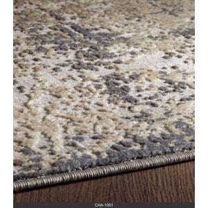 Charisma CHA-1001 Muted Grey Ivory Distressed Abstract Rug I By Viana Inc