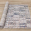 Evora Cream Grey Blue Pink Yellow Distressed Geometric Rug by Kalora Interiors