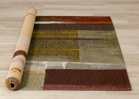 Cathedral Earth Toned Patchwork Rug by Kalora Interiors