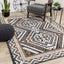 Lawson Grey Cream Orange Double Medallion Contemporary Machine Washable Foldable Rug by Kalora Interiors