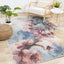 Fresco Blue Pink Yellow Cherry Blossom Rug by Kalora Interiors
