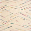 Bora Cream Rainbow Zig Zag Stripes Rug by Kalora Interiors