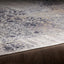 Sparx Distressed Navy Blue Beige Grey Washable Transitional Rug by Viana