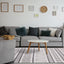 Bristol Reversible Grey White Striped Pattern Outdoor Rug by Kalora Interiors
