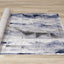 Chorus Grey Blue White Distressed Triangle Grid Rug by Kalora Interiors