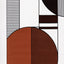 Claro White Black Orange Art Deco Geometric Plush Rug by Kalora Interiors