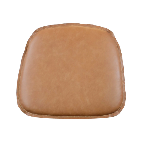 Metal Crossback Leather Cushion Seat | Cognac | by LH Imports