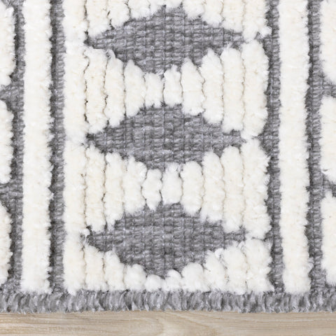 Lawson Cream Grey Southwest Inspired Machine Washable Foldable Rug by Kalora Interiors