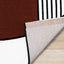Claro White Black Orange Art Deco Geometric Plush Rug by Kalora Interiors