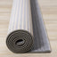 Ella Grey Carved Stripe Plush Rug by Kalora Interiors