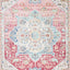 Fresco Cream Pink Yellow Blue Large Medallion Rug by Kalora Interiors