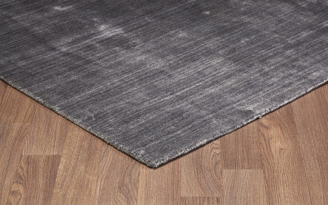 Luxe LUX-187DGRY Hand Loomed Wool Viscose Dark Grey Area Rug By Viana Inc