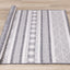Bristol Reversible Grey White Striped Pattern Outdoor Rug by Kalora Interiors