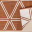 Bristol Orange White Geometric Triangle Rug by Kalora Interiors