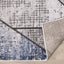 Darcy Grey Cream Blue Angular Carved Pile Rug by Kalora Interiors
