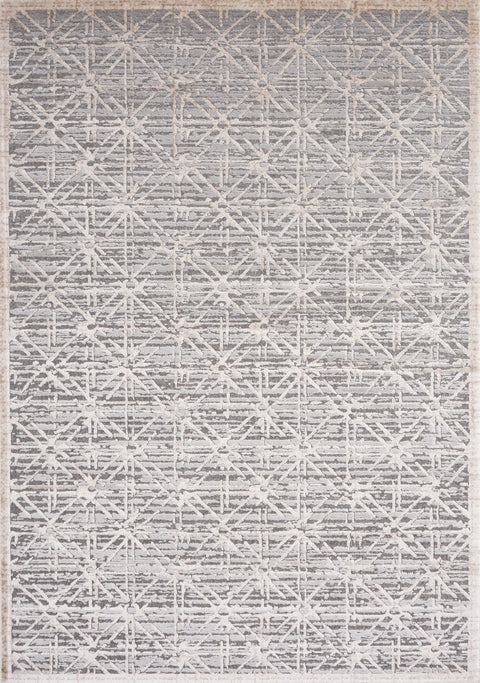 Chorus Grey Beige Elegant Geometric Rug by Kalora Interiors