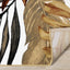 Claro White Beige Grey Palm Leaf Pattern Rug by Kalora Interiors