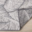 Bristol Grey White Leaf Pattern Indoor/Outdoor Reversible Rug by Kalora Interiors